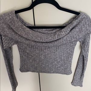 Urban outfitters off the shoulder cropped top